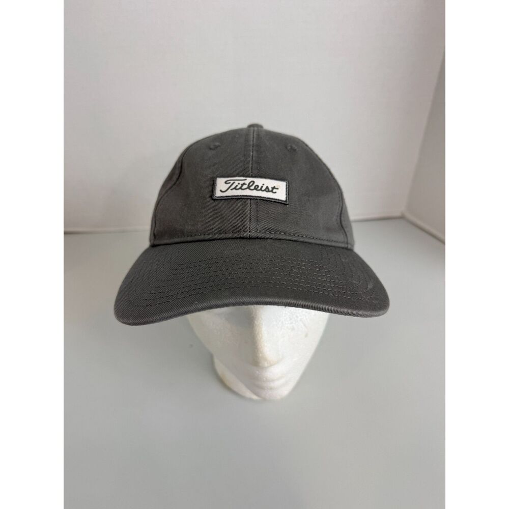 Titleist Charleston Garment Wash Hat Charcoal White Adjustable Golf Cap SMALL